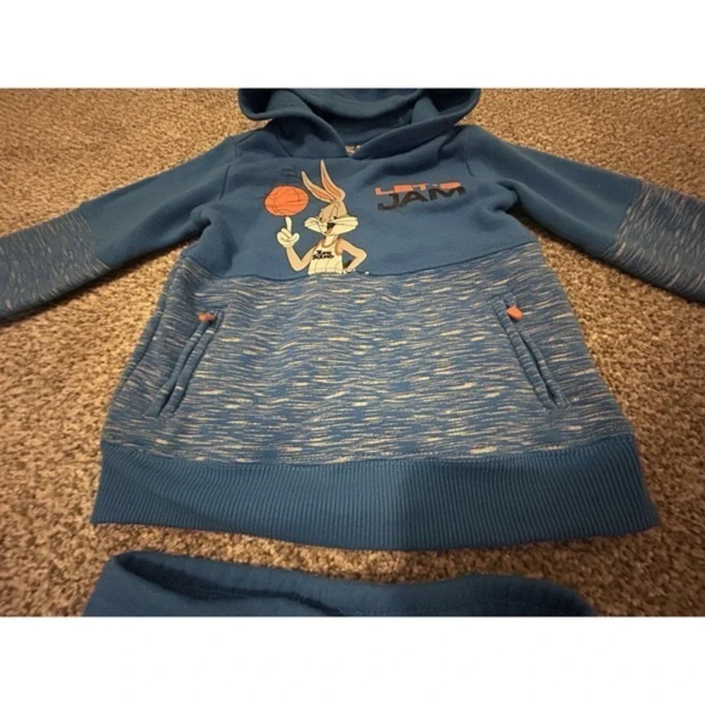 2-PC Space Jam Boys Hoddie Pants Set‎ Blue Kids 3T